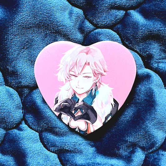 HSR Ratiorine Heart Button Pins