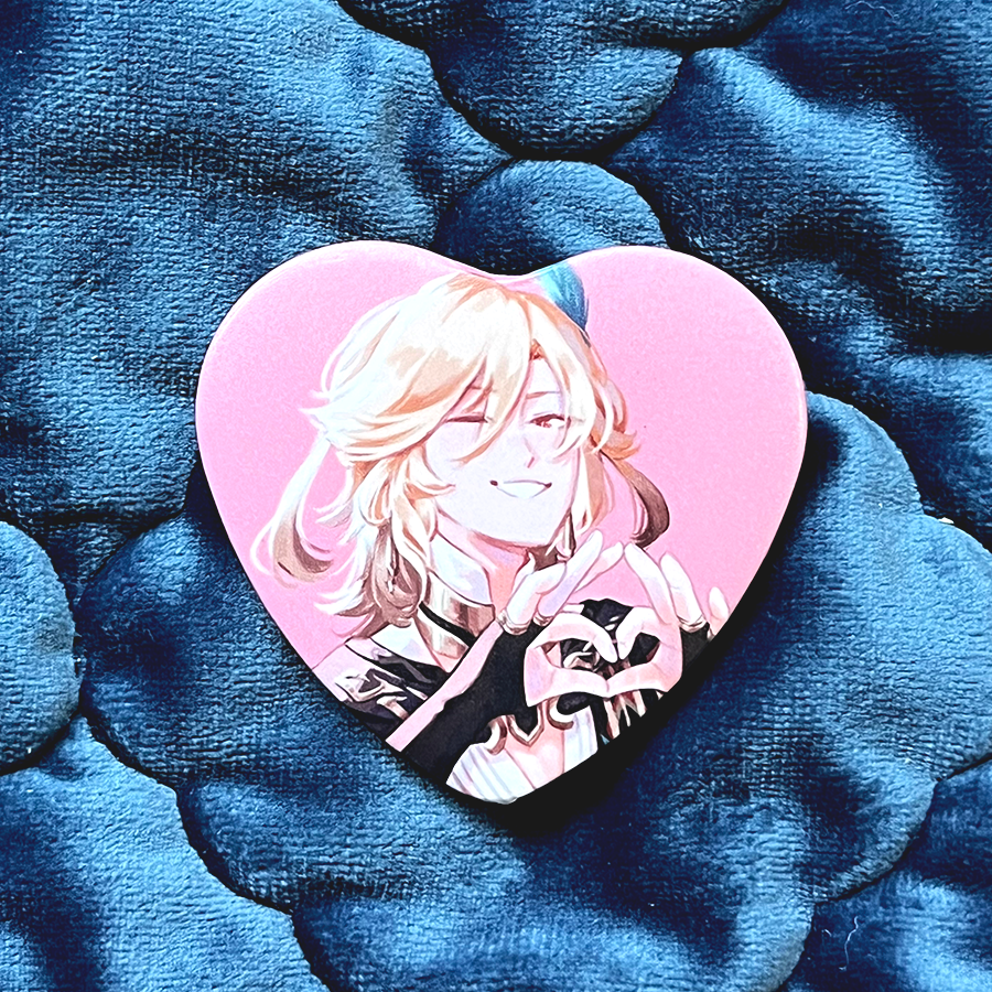 Genshin Haikaveh Heart Button Pins