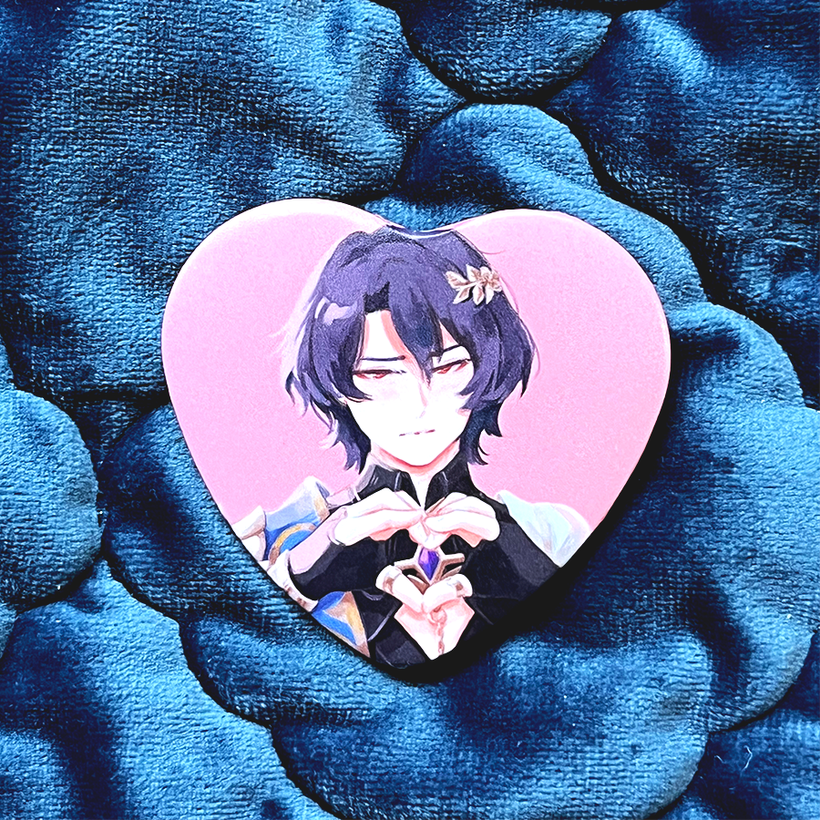 HSR Ratiorine Heart Button Pins