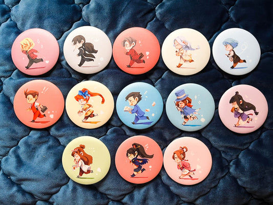 AA Matte Button Pins