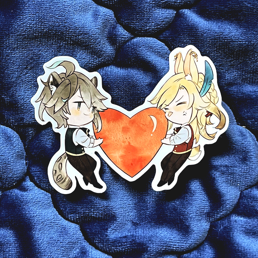 Genshin Haikaveh Heart Button Pins