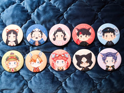 TGAA Glitter Button Pins