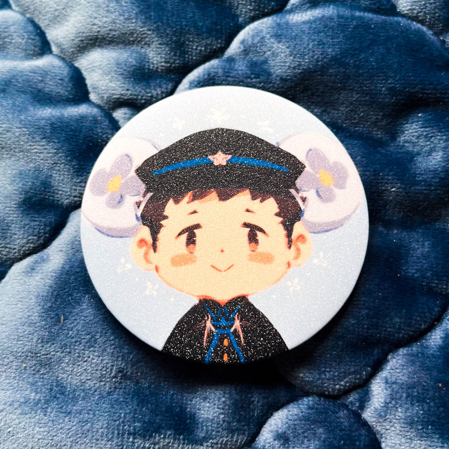 TGAA Glitter Button Pins